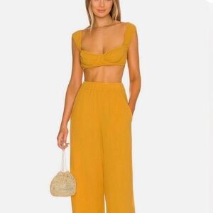 tropic of c pacific top in sunflower Yellow Cotton Gauze